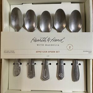 Silver Flatware Set with Decorative Handles